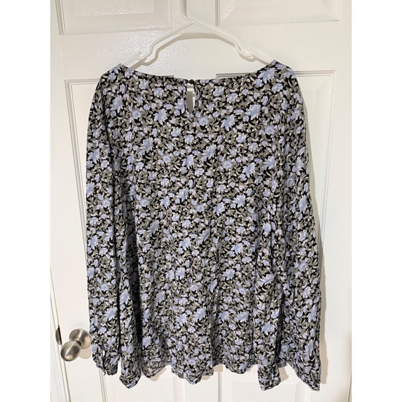 Ellos Floral Long Sleeve Blouse Women's 2X Casual Top - Picture 2 of 3